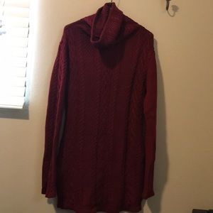 V28 cowel neck long sweater